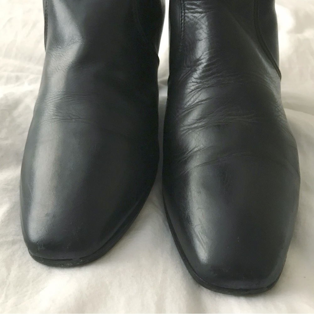 Ralph Lauren Over the Knee OTK Leather Block Heel Boots Black 8.5‍‍‍‍‍‍‍‍‍‍‍‍‍‍ - Picture 6 of 12